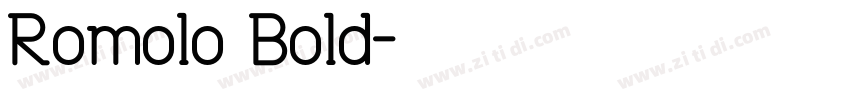 Romolo Bold字体转换